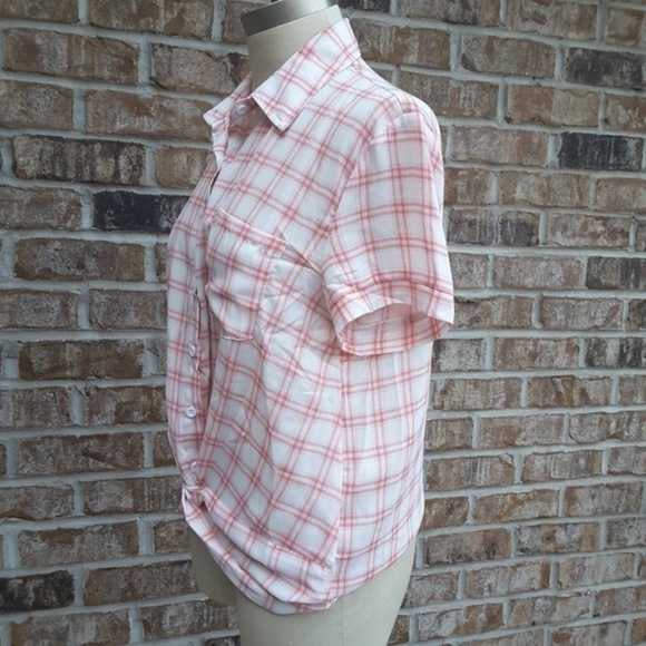 NWT Paper Crane Front Twist Checkered Top M - Picture 2 of 6